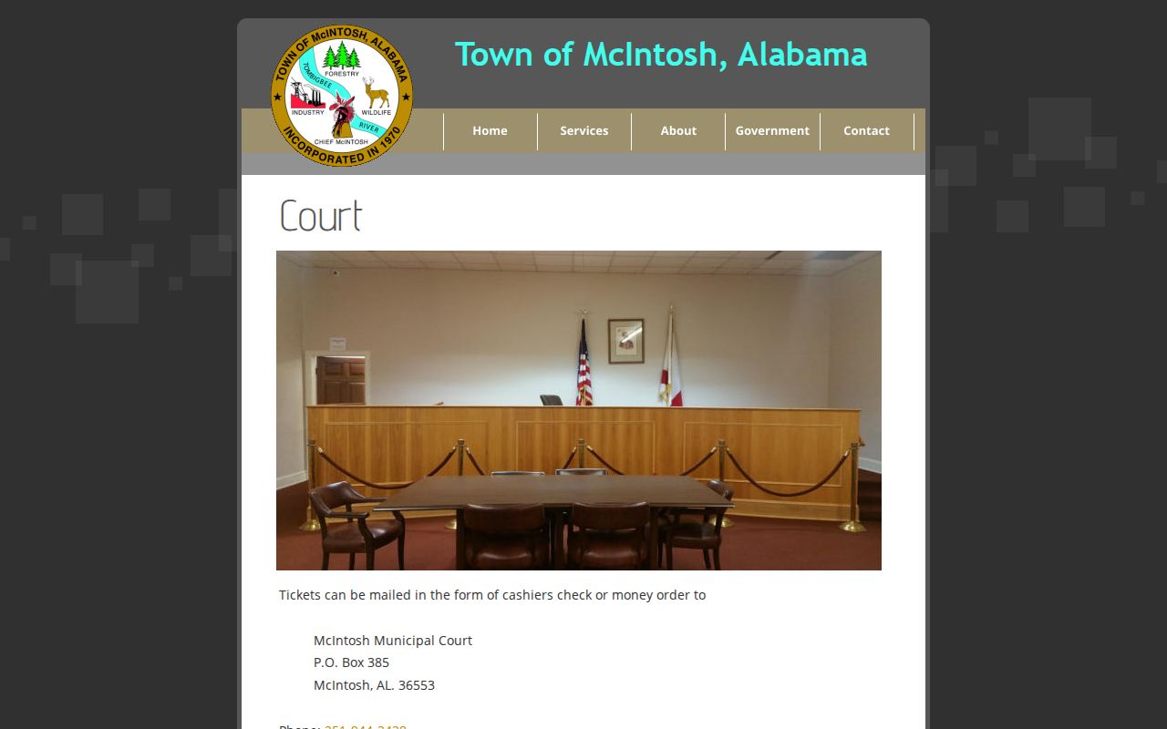 McIntosh court docket and Municipal Court information