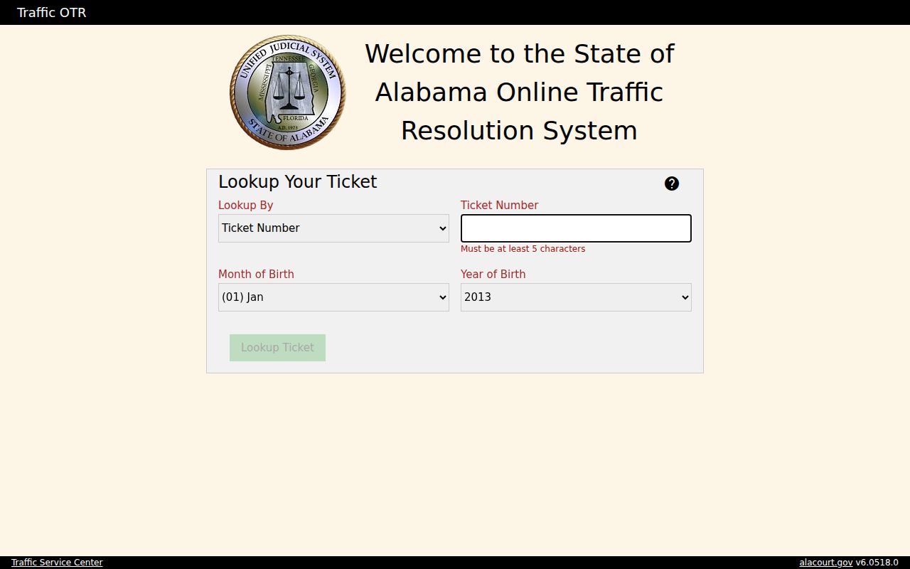 Washington County traffic ticket Online Traffic Resolution portal